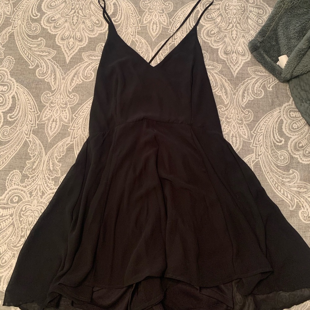 Strappy open back romper